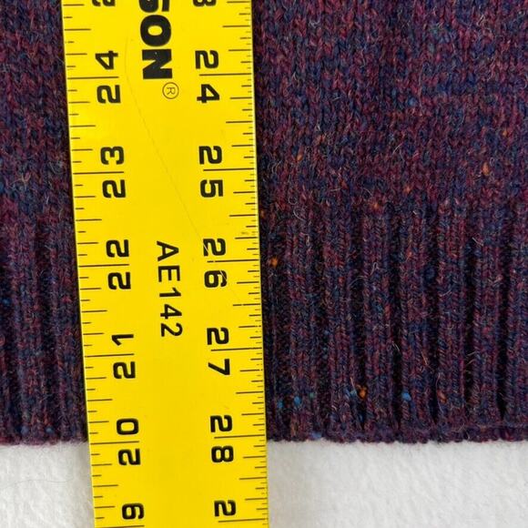 Woolrich Sweater Mens XL 100 % Wood Eggplant Tweed Hand Framed Hong Kong Vintage - Picture 4 of 9